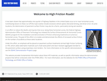 Tablet Screenshot of highfrictionroads.com